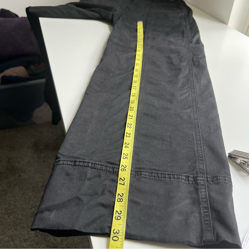Pilcro Anthropologie Seamed Flare Black Pants 27 Hippie Retro High Waisted - Picture 12 of 12